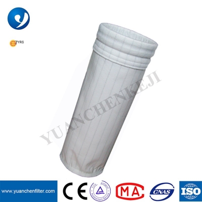 Nonwoven needle punched filter water and oil repellent polyester dust filter bag for industry
