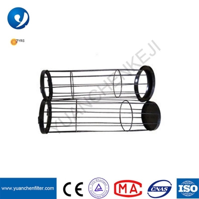 Dust collector filter cage / skeleton with coating